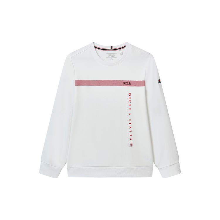 FILA Sweatshirts Men s Standard White Crew Neck Moderate F11M231201F-WT XXL