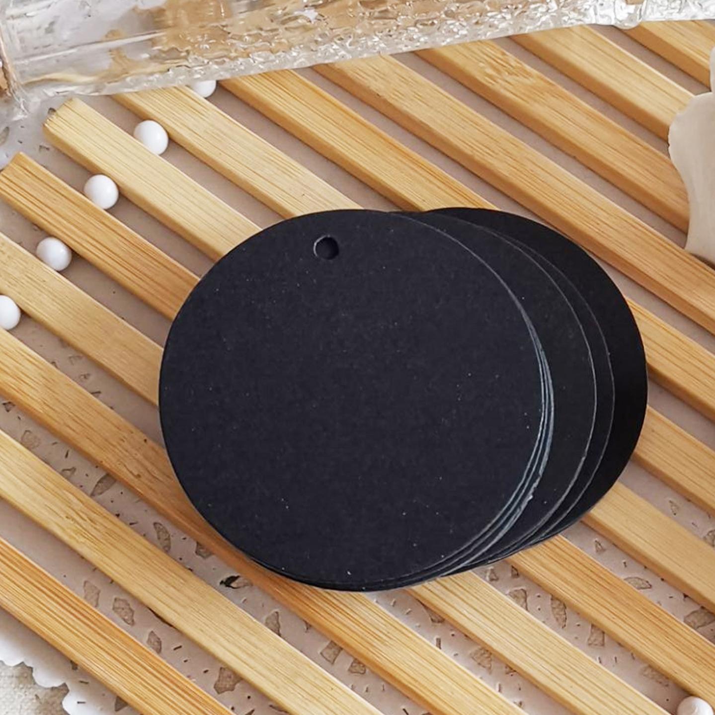 

50pcs 5cm Round Labels Paper Card Hang Tags Blank Kraft Paper Cards for Jewelry Packaging DIY Wedding Party Couples Lovers Gifts 50pcs