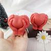 3D Heart Shape Candle Molds Hand Holding Heart Silicone Molds for Candle Making DIY Aromatherapy Candle Decoration