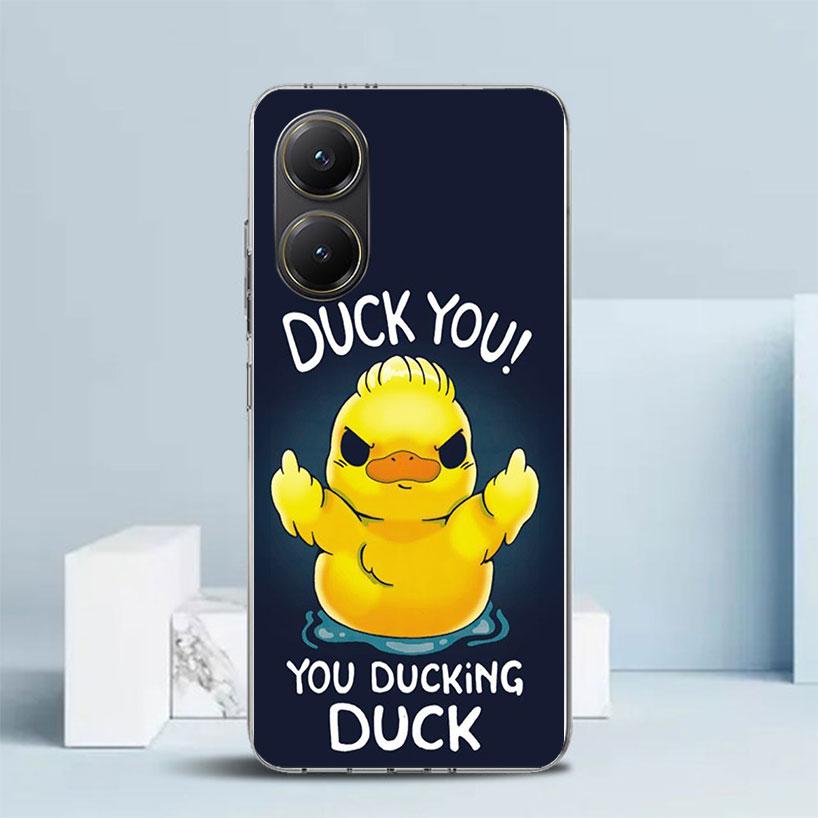 Grappige Schattige Gele Eend Zachte Beschermhoes voor Xiaomi Poco F7 Ultra X7 X6 X5 Pro M7 Telefoonhoesje Redmi 15 15C 13 13C 12 12C 10 10C Prin