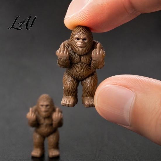 Conversation Starter Desk Decor Mini Monkey Figurine Funny Resin Frog Statue with Middle Finger Gesture Sarcastic Unique Birthday Gift Ideas