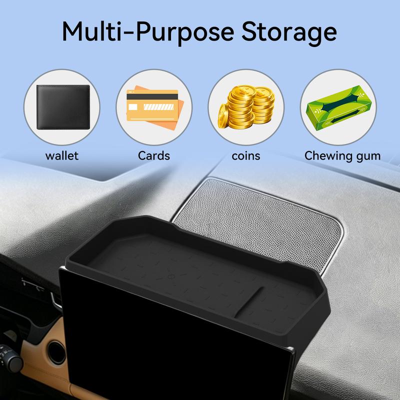 Left Drive for Mazda CX-5 CX5 2026+ Car Dashboard Storage Tray Display Screen Rear Box Organizer Accessories Silicone Black
