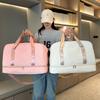 Lightweight Diamond Patterned Bag Large Capacity Travel Luggage Portable Suitable Short Long Distance Travel Fitness Storage Bag