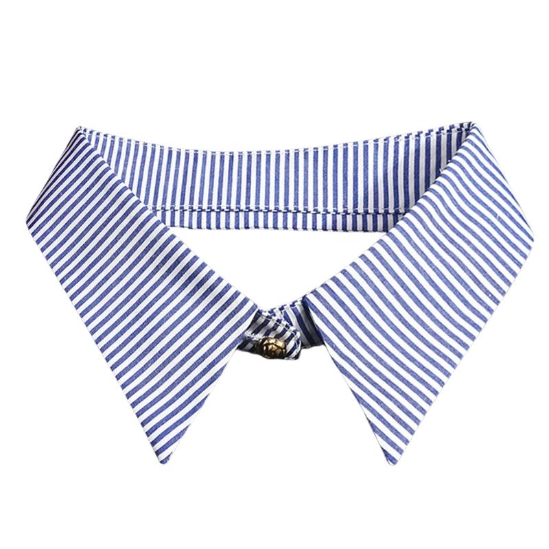 

Полосатый лацкан, ложный воротник, съемная блузка, декоративное ожерелье-чокер, шейное украшение для женщин и мужчин