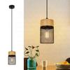 Pendant Lamp - NETTLIFE - Vintage Wood Grain - Black - E27 - 25W