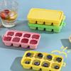 Ice Tray Mold with Lid Stackable Ice Cube Trays for Freezer One-Click Release Sealed Ice Cube Maker for Home Use