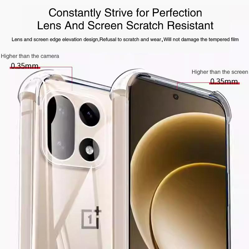 Transparent Soft Case Shell for OnePlus 15 5G Airbag Shockproof Silicone Luxury Back Covers Mobile Phone Accessories Fundas 1+15