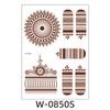 Indian Lace Tattoo Sticker Reddish-Brown Waterproof Tattoo Sticker