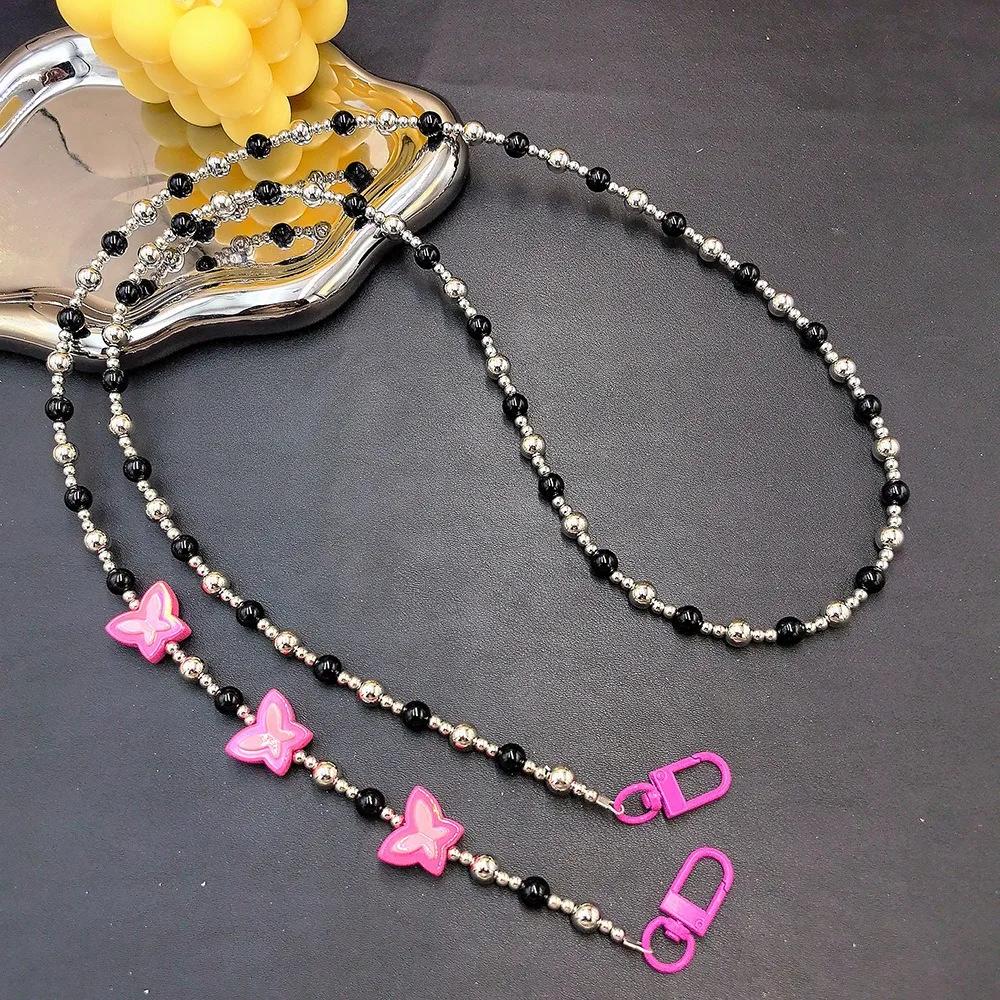 

Anti-lost Mobile Phone Lanyard Multi-function Butterfly Flower Crossbody Bag Strap Convenient Portable Cell Phone Lanyard Acrylic