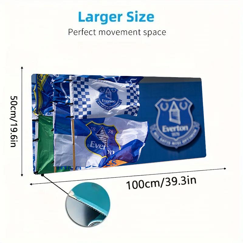 Everton Mouse Pad, Large Gaming Desk Mat, Non-slip XXL Mousepad for Laptop & Tablet, Mini PC Playmat with Stitched Edges