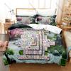 Cool Dark Gothic Werewolf & Mary Character Pattern 3 In 1 Bedding Set Quilt Cover With Two Pillowcases Unique Home Gift Indie Ga