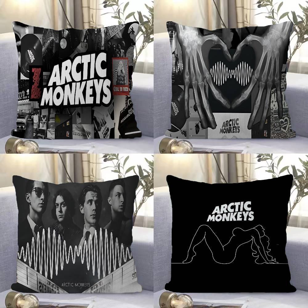 A-Arctic M-Monkeys Rock Band Music Cushion Cover Car Throw Pillow Case For Sofa Car Christmas Gift 40X40Cm 45X45Cm