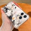 Retro Floral Pattern Case For iPhone 17 Pro Max Coque iPhone 16 15 14 13 Pro Max 11 Shockproof Clear Soft Silicone Cover