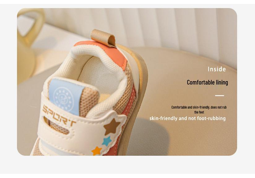 Durable Anti-Slip Toddler Sports Shoes - Soft Sole, Breathable, Unisex Baby Walking Shoes for Spring & Autumn