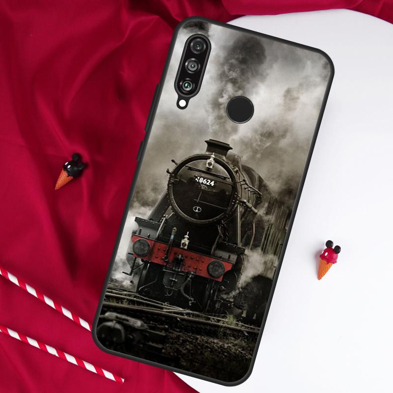 Classic Steam Train Railway For Huawei Nova Y90 Y70 Y60 Y72 Y73 Y61 Y91 7i 8i 11i 12i 12s 9 10 SE P20 P30 P40 Lite Case
