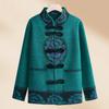 Middle-aged mother spring and autumn velvet natal year top the elderly grandmother spring women's knitted sweater Chinese New Year jacket