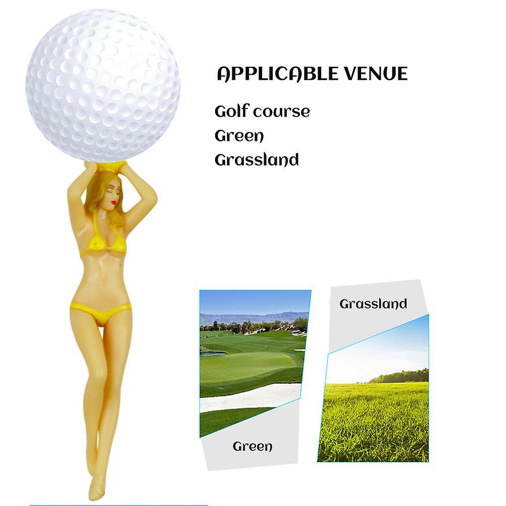 6Pcs Colored Bikini Woman Tees Novelty Tees Plastic Golf Tees for Training Accessories