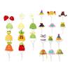 6/8Pcs Goose Statue Mini Knitted Hat with Adjustable Strap Desktop Goose Crochet Cap Headwear