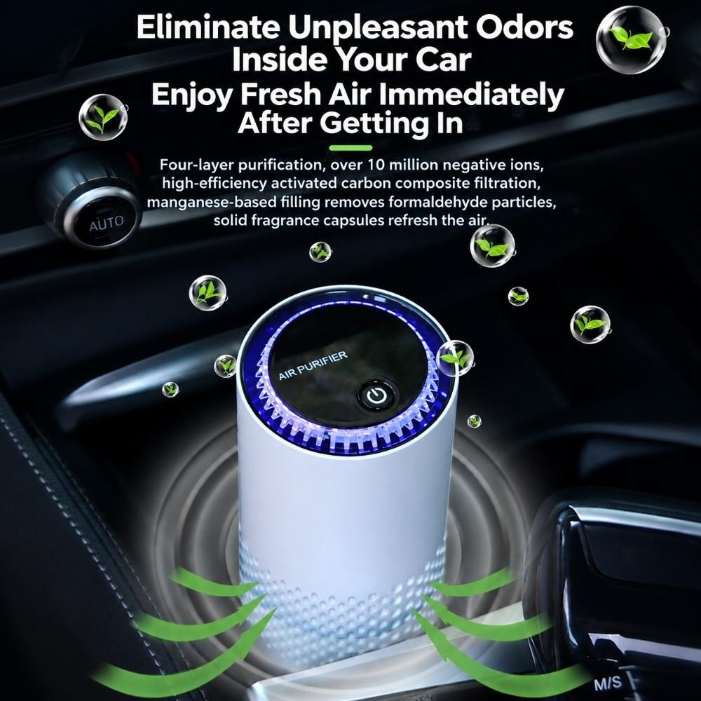 Low Noise Negative Ion Generator HEPA Filter Electric Air Purifier Clean Air Car Air Purifier Car