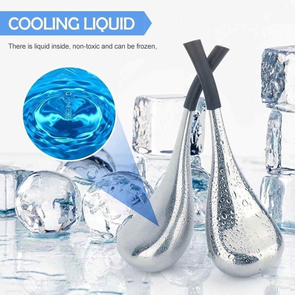 Ice Globes Freeze Steel Ice Globes Cryo Sticks Cold Release Wrinkle Ergonomics Face Roller Stainless Steel Facial Massager