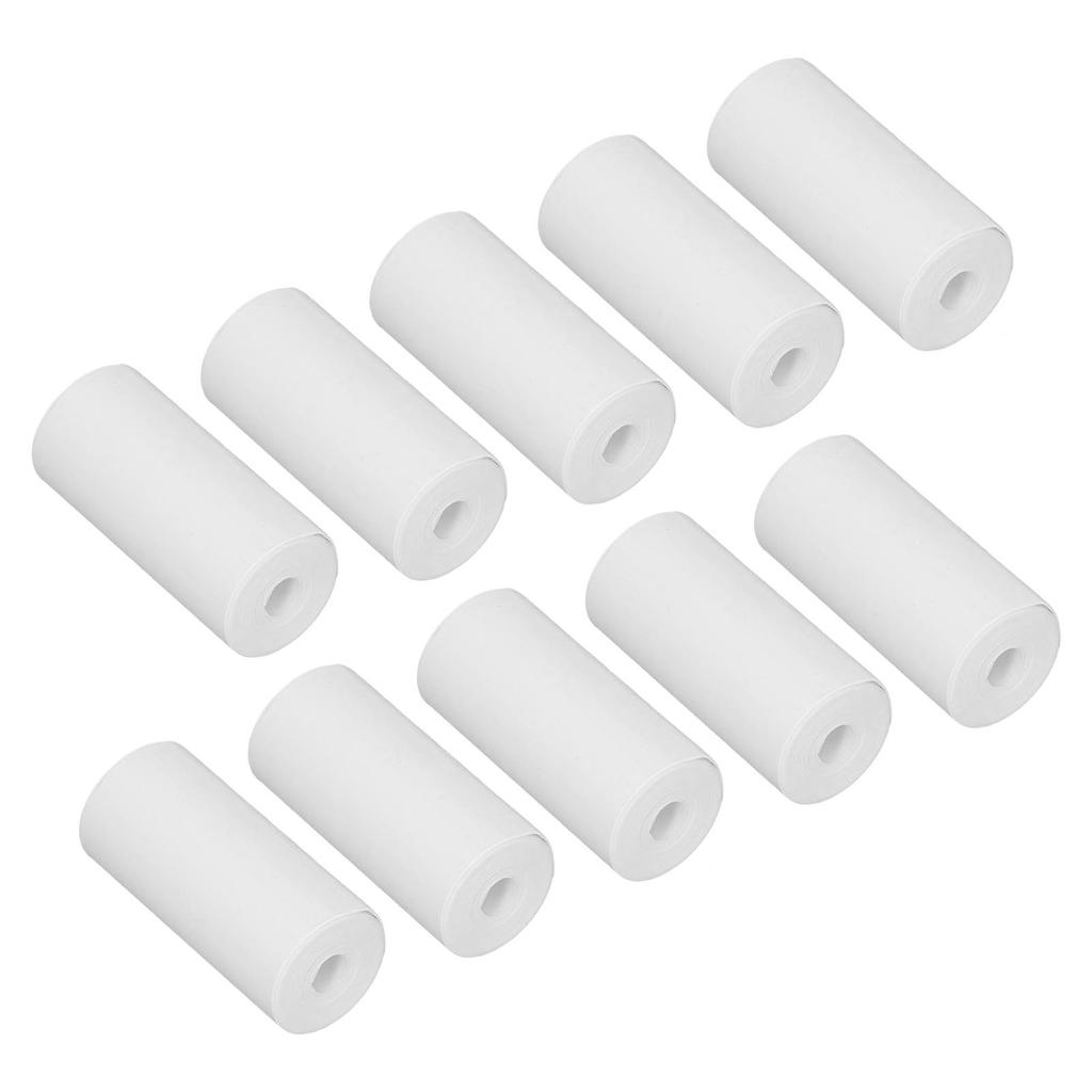 10Pcs Printable Paper Rolls White Printable Thermosensitive Thick Paper Thermal Paper Rolls for Smal