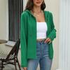 Cárdigan de punto para mujer, color sólido, con capucha, cremallera, suéter de punto, otoño e invierno, suéter con cordón, chaqueta cárdigan para mujer