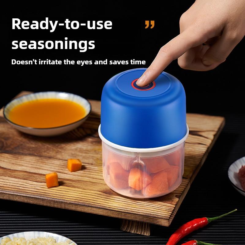 Electric Wireless Multifunctional Cooking Machine, Household Fully Automatic Small Blender, Garlic Machine, Garlic Puree Special Artifact