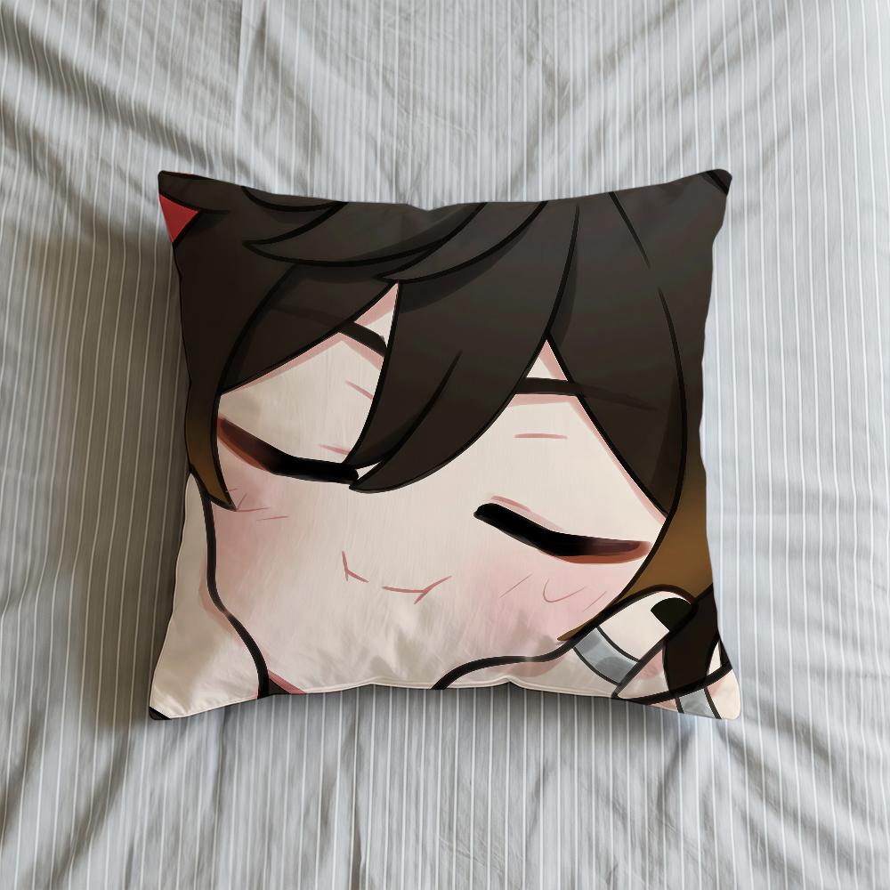 Cushion Face Cover Soft Q Case Genshin Sofa Impact Living Room Home Comfortable Office Game Decor Cupping Protective Pillow