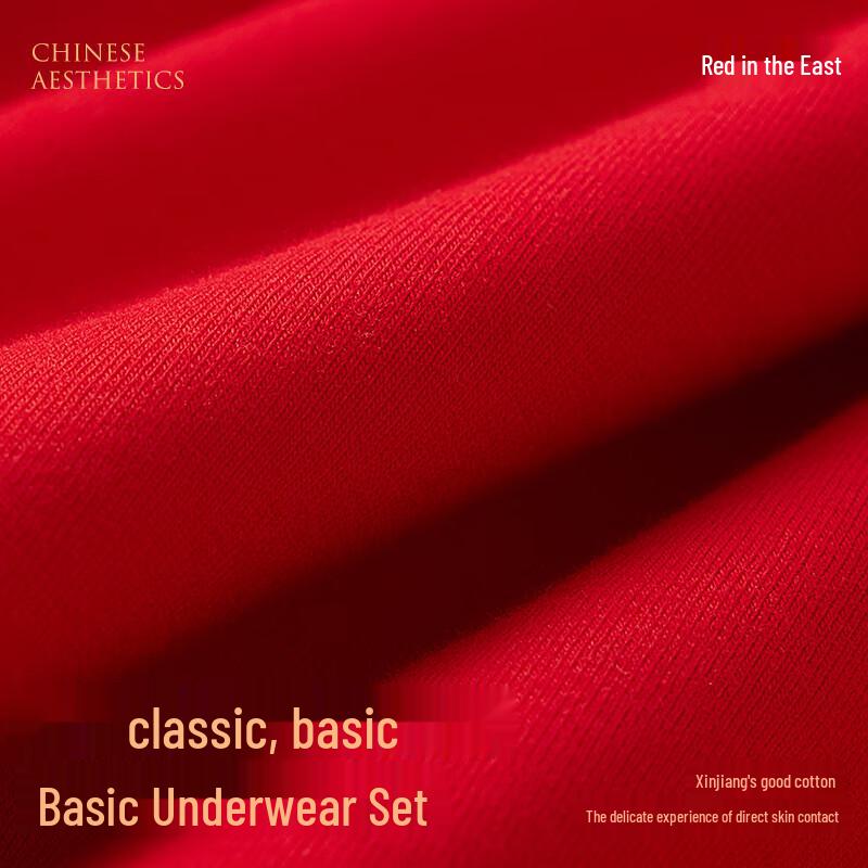 Jieliya Women's Lucky Red Antibacterial Seamless Briefs 3-Pack