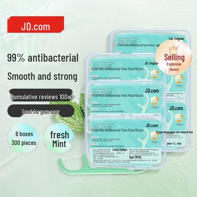 Jingdong Antibacterial Mint Dental Floss Sticks