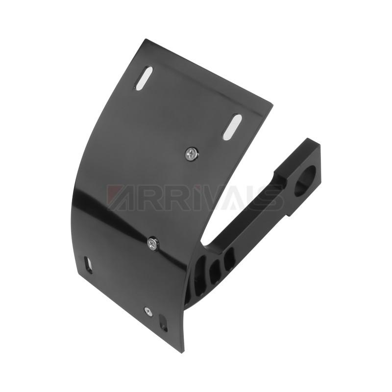 1"Axle License Number Holder plate Mount Curved Vertical For Motorcycle Bike