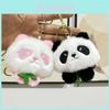 Adorable Peluche Panda Quatre Pouces Porte-clés Animal en Peluche Parfait Pour les Cadeaux d'Enfants