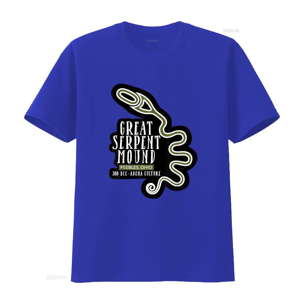 The Great Serpent Mound T Shirt vintage Washed Comfortable Soft fashion designer clothes graphic Top For Everyday Wear
