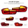 Full LED Dynamic Tail Lights Red Lens Fit for 3 Series F30 M3 F80 2012‑2019