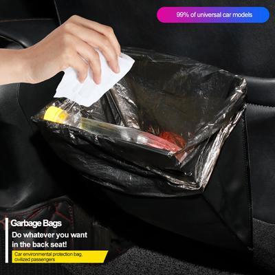 Car Trash Magnetic Adsorption Garbage Bag Foldable Seat Back Hanging Garbage Can Pocket Leak-proof Car Interior Products