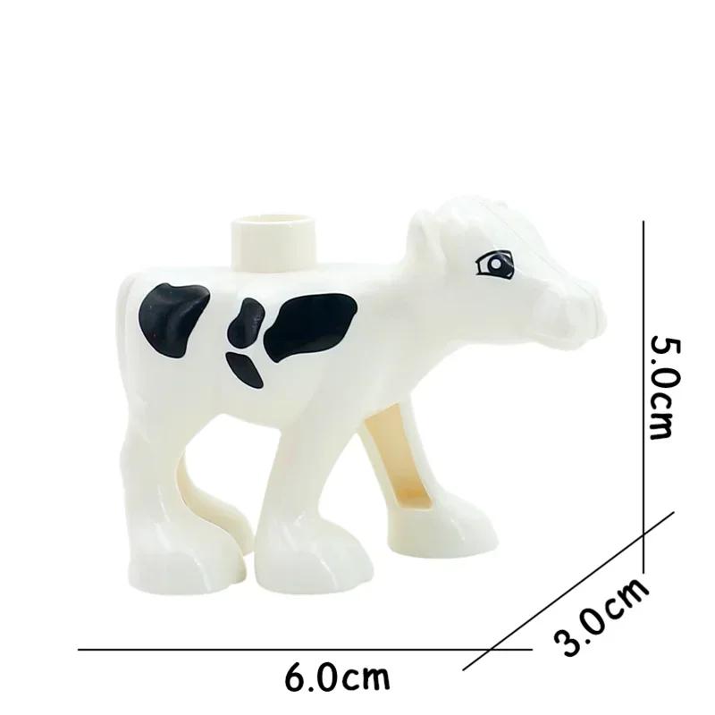 Big Size Building Blocks Animal Accessories Figures Farm Poultry Livestock Cat Rabbit Compatible Bricks Toys Children Kids Gifts