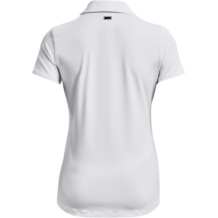 Under Armour Playoff Solid Casual Short Sleeve Polo Shirt Women Tops White 1377335-100