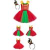 Girls Tutu Dress with Headband Glittering Princess Dress Holiday Clothes Circus Ringmasters Costume for Party
