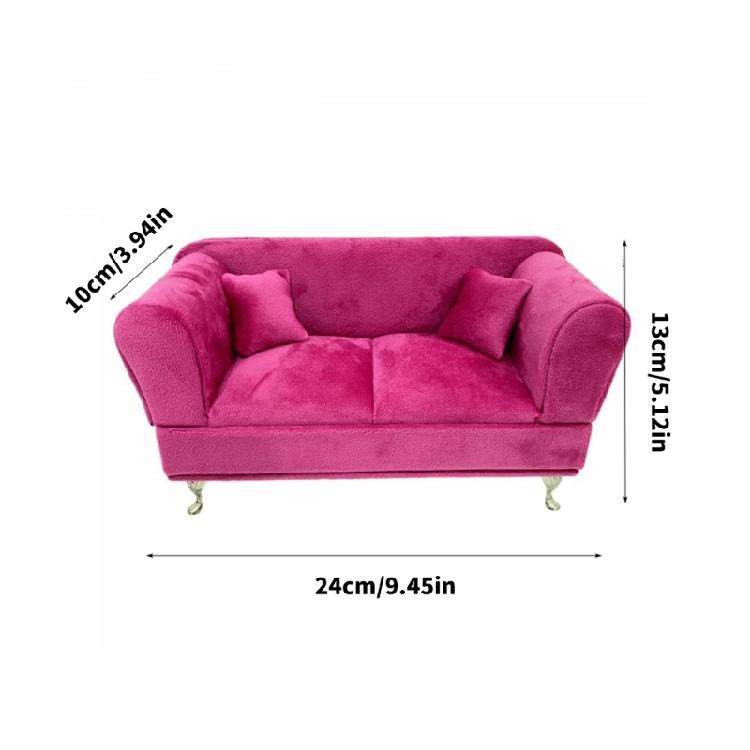 Dollhouses Plush Miniature Sofa Furniture For Toyhouses Jewelry Box Design Safe Childrens Play