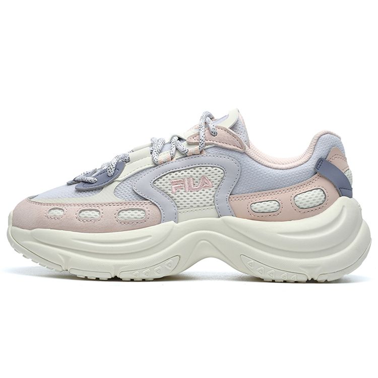 Fila Arch Mesh Fabric Synthetic Leather Pigskin Comfortable Sports Low-Top Lifestyle Casual Shoes Women Sneaker Purple Pink White F12W221118FLS