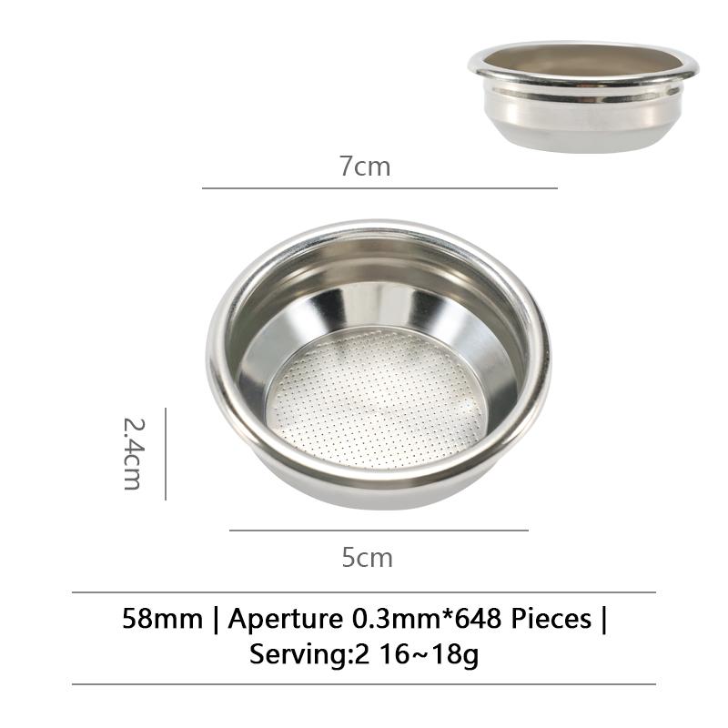 Coffee Filter Basket 51mm 54mm 58MM Stainless Steel Replacement For Bottomless Portafilter Powder Bowl Barista Espresso Tools