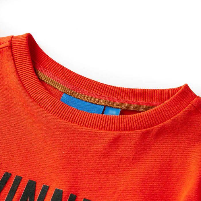 T-shirt pour enfants à manches longues orange vif 92/104/116/128/140