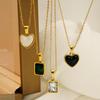 Tytanowa Stal Złoty Wisiorek w Kształcie Brzoskwiniowego Serca Naszyjnik Damski Trend Zaawansowane Poczucie Miłości Łańcuszek do Obojczyka