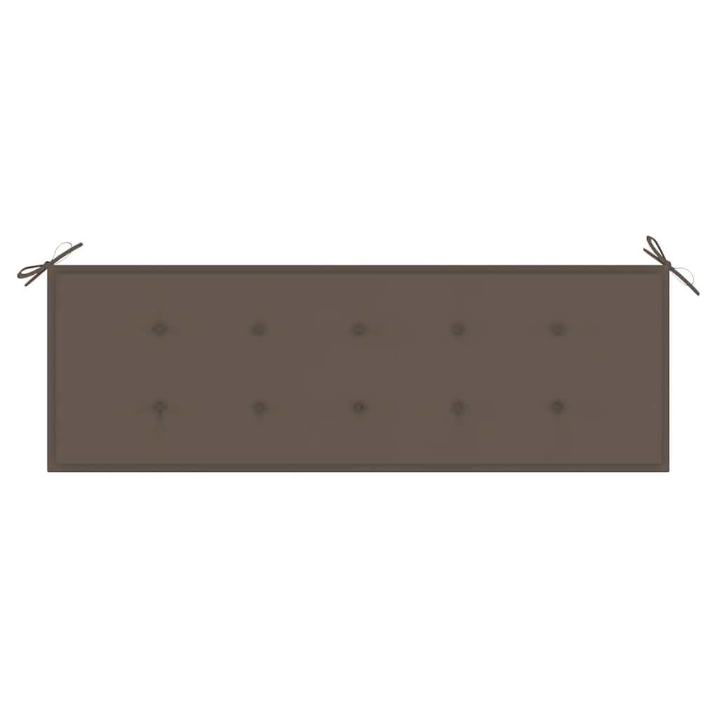 Stackable Garden Bench with Cushion 159 cm Solid Teak Wood