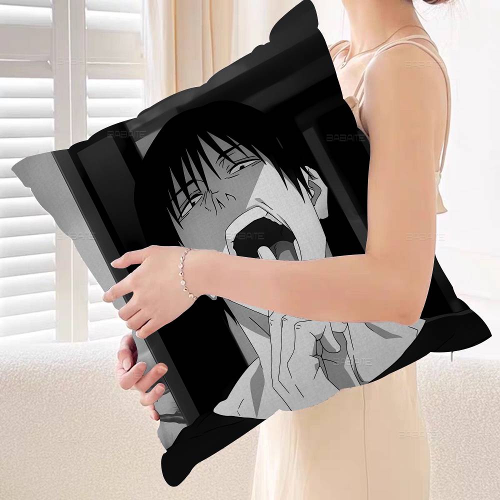 Anime Toji Fushiguro Cushion Cover Pillowcase Upholstery Sofa Throw Pillow Home Decor Pillowcas