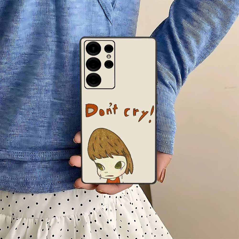 Contemporary Art Yoshitomo Nara Phone Case For Samsung S 24 Fe 25 Ultra Plus 20 Lite 21 30 22 23 24 22 Ultra 5G Fundas