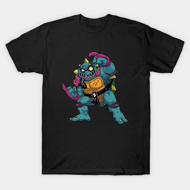 

Men Black Print T-shirt Slash The Mutant Snapping Turtle Villain. No-Cut Transfer Paper Print Cotton Tshirt 4XL
