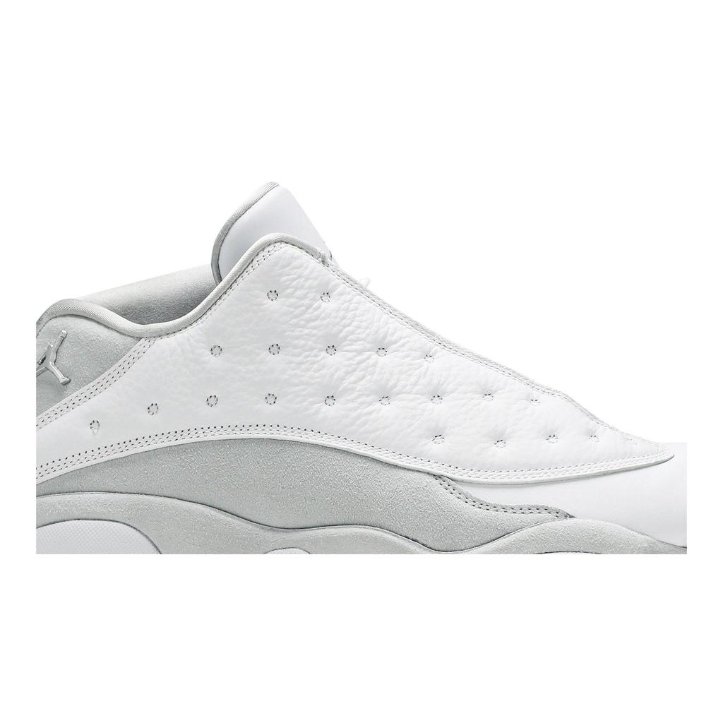 Air Jordan 13 Retro Low 'Pure Money' (Unisex) White / Metallic Silver / Pure Platinum Vintage Basketball Shoes 310810 100