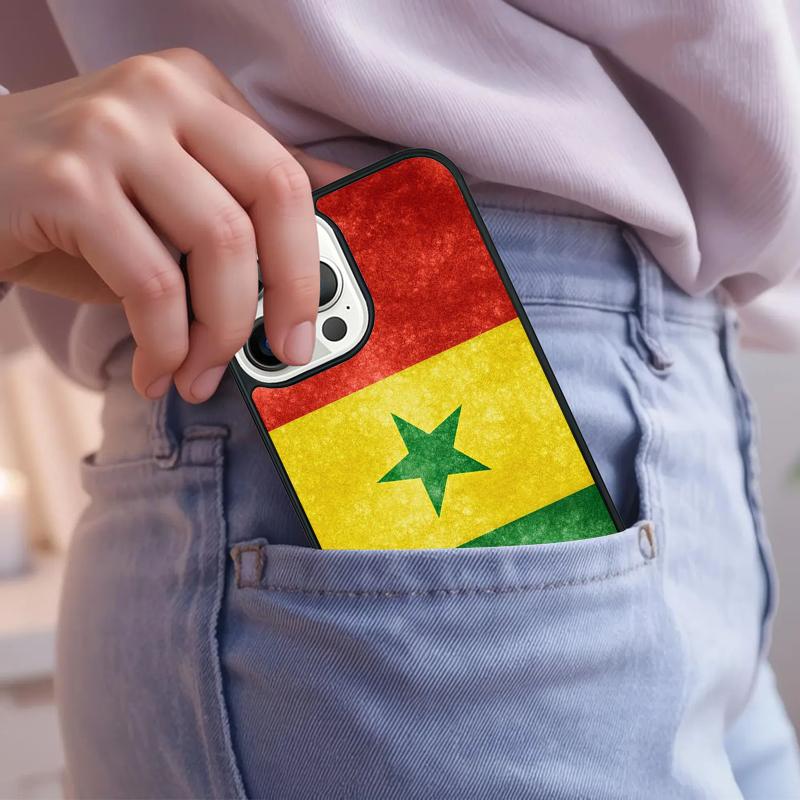 Senegal Flagge Handyhülle Für iPhone 17 Air 15 16e 14 13 Pro Max Coque 12 11 Pro Max PLUS Hülle
