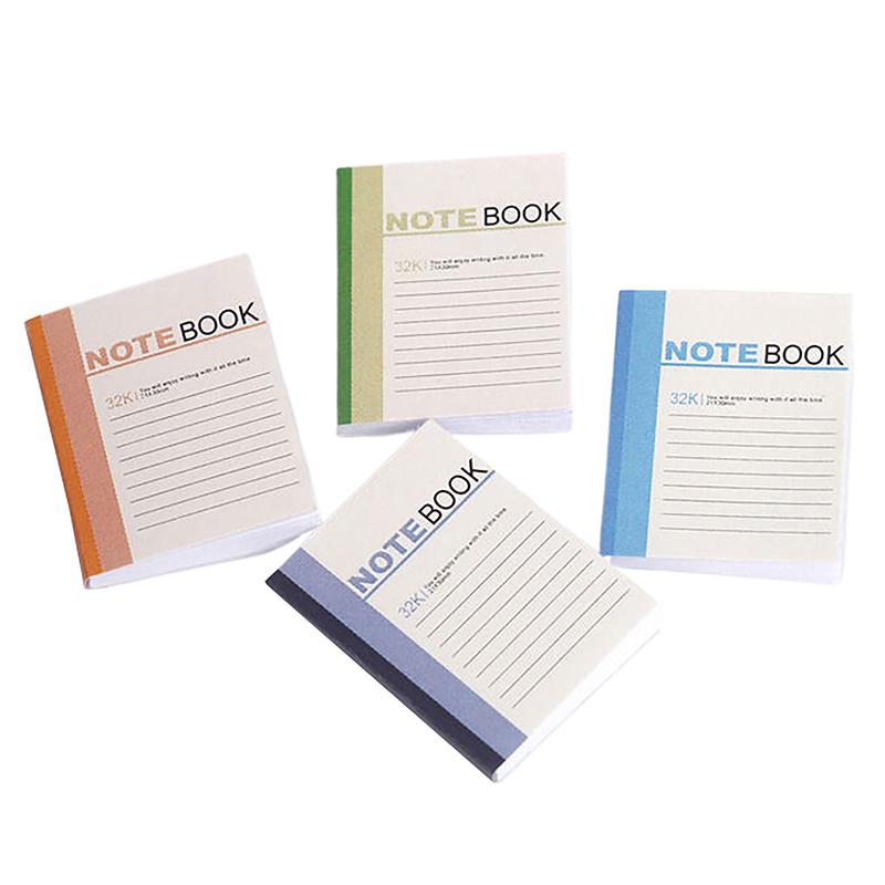 4Pcs 1/12 Dollhouse Mini Notebook Exercise Book Model Dollhouse Study Decoration Dolls House School Stationery Accessories